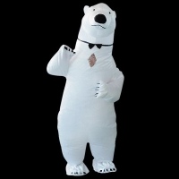 надувной костюм белый медведь