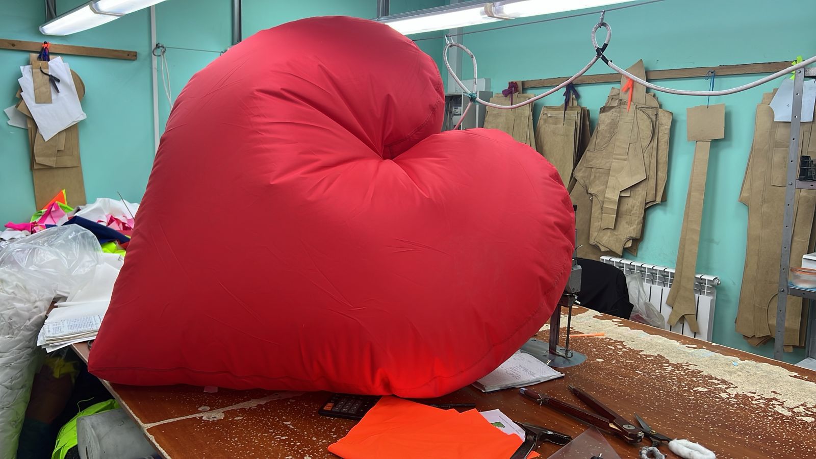 надувное сердце реквизит аниматора